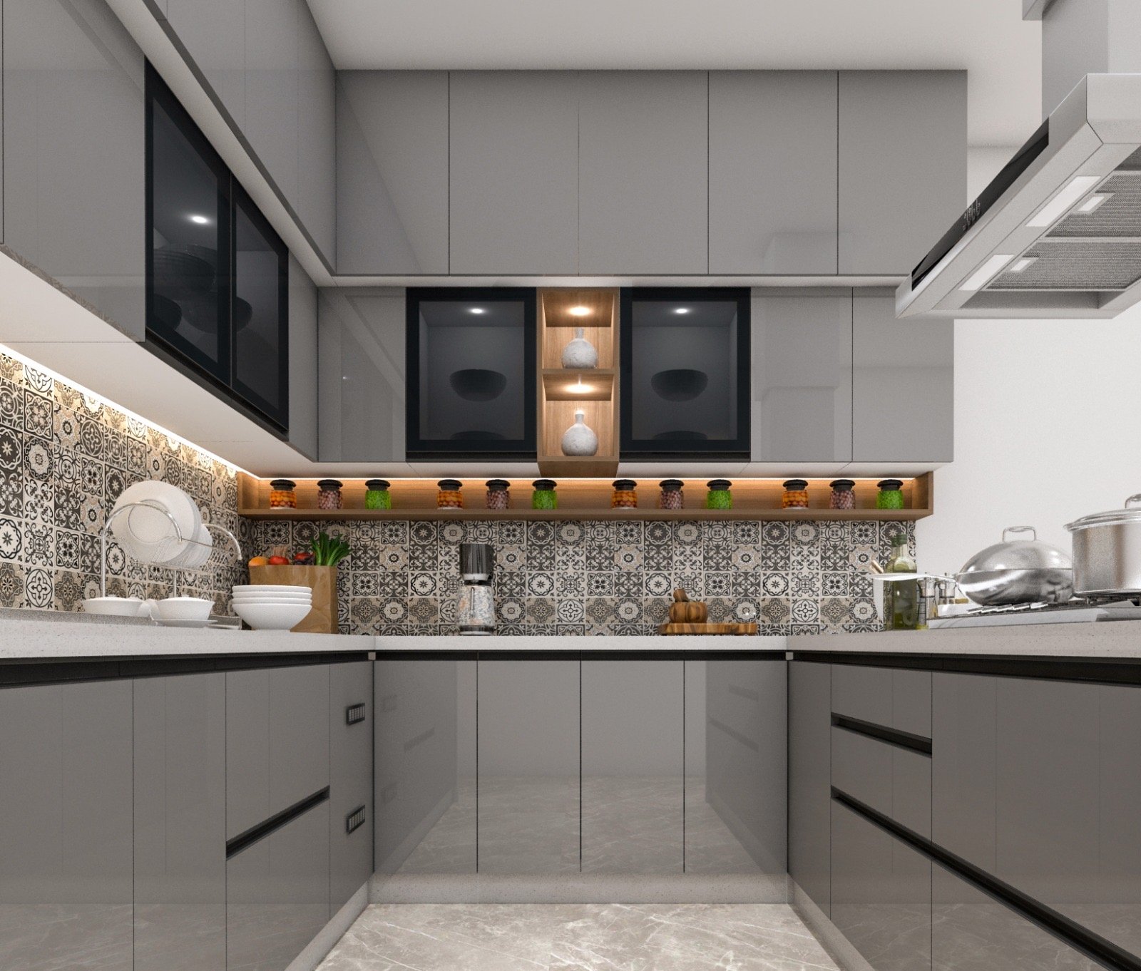 Modular kitchen design 19 by Vastva Studio